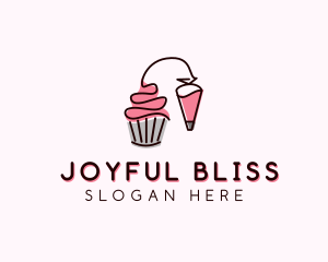 Cupcake Muffin Icing  logo design