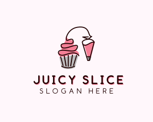 Cupcake Muffin Icing  logo design