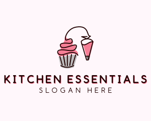 Cupcake Muffin Icing  logo design