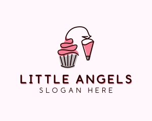 Cupcake Muffin Icing  logo design