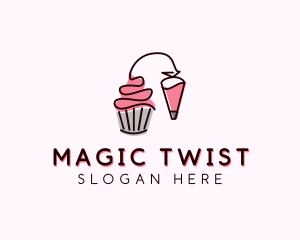 Cupcake Muffin Icing  logo design