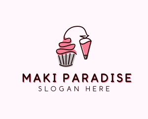 Cupcake Muffin Icing  logo design