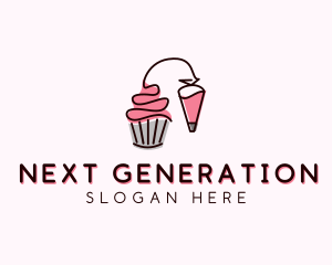 Cupcake Muffin Icing  logo design