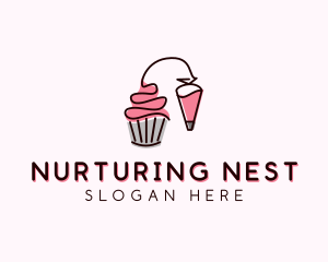 Cupcake Muffin Icing  logo design