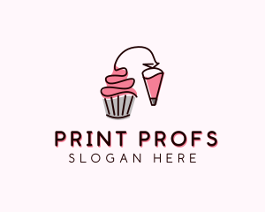 Cupcake Muffin Icing  logo design