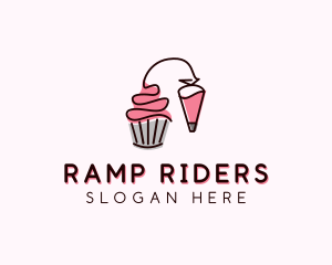 Cupcake Muffin Icing  logo design