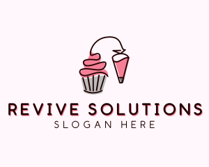 Cupcake Muffin Icing  logo design