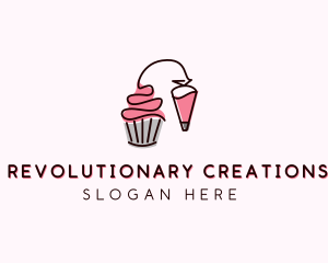 Cupcake Muffin Icing  logo design