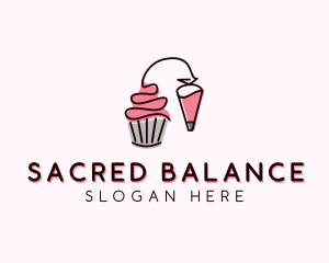 Cupcake Muffin Icing  logo design