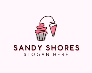 Cupcake Muffin Icing  logo design