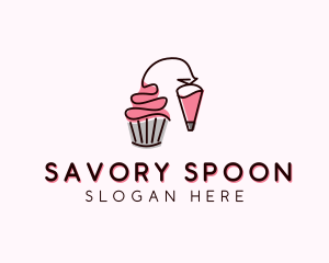 Cupcake Muffin Icing  logo design