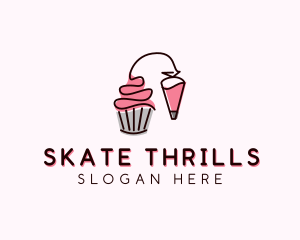 Cupcake Muffin Icing  logo design