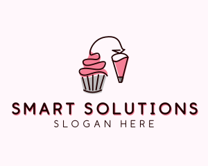 Cupcake Muffin Icing  logo design