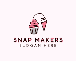 Cupcake Muffin Icing  logo design