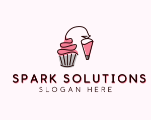 Cupcake Muffin Icing  logo design