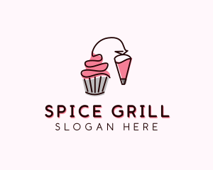 Cupcake Muffin Icing  logo design