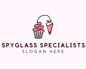 Cupcake Muffin Icing  logo design