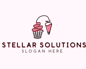 Cupcake Muffin Icing  logo design