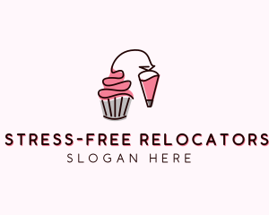 Cupcake Muffin Icing  logo design