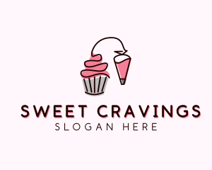 Cupcake Muffin Icing  logo design