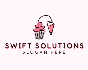 Cupcake Muffin Icing  logo design