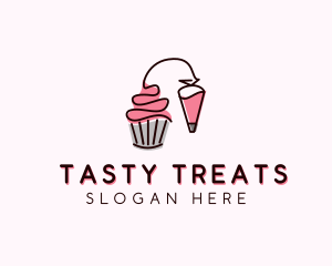 Cupcake Muffin Icing  logo design