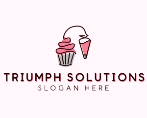 Cupcake Muffin Icing  logo design