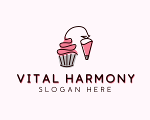 Cupcake Muffin Icing  logo design