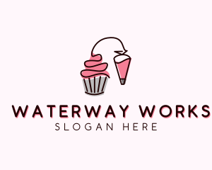 Cupcake Muffin Icing  logo design