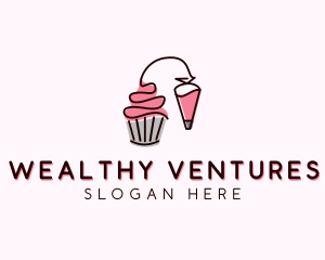 Cupcake Muffin Icing  logo design