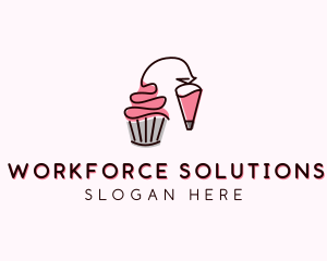 Cupcake Muffin Icing  logo design