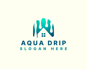 House Painting Drip logo design