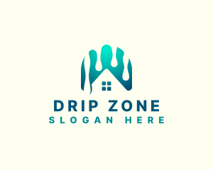 House Painting Drip logo design