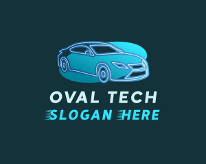 Blue Car Oval logo