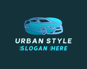 Blue Car Oval logo