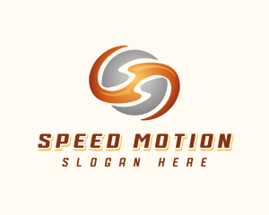 Wave Swirl Motion logo design