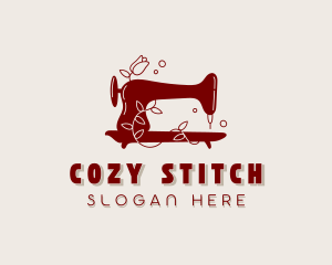 Vintage Sewing Machine logo design