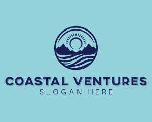 Island Mountain Waves logo design