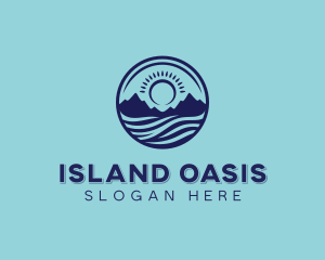 Island Mountain Waves logo design