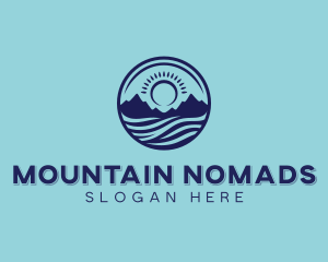 Island Mountain Waves logo design