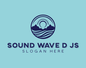 Island Mountain Waves logo design