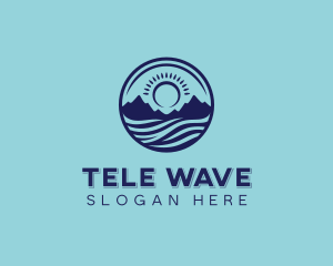 Island Mountain Waves logo design