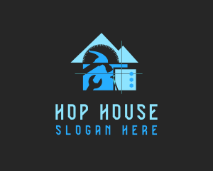 Construction Tool House logo design