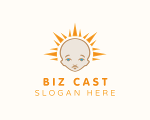 Cute Baby Sun Logo