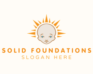 Cute Baby Sun Logo