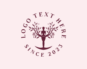 Yoga Woman Tree Logo