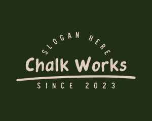 Casual Chalk Business logo design