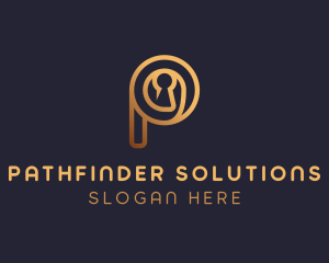 Real Estate Keysmith Letter P logo design