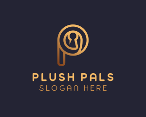 Real Estate Keysmith Letter P logo design