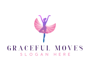 Dancing Ballerina Choreography logo design